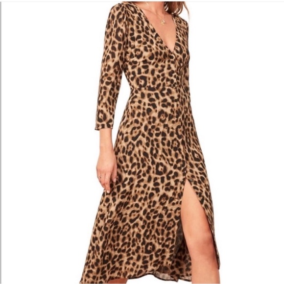 Reformation Alma Leopard Dress - Picture 1 of 8